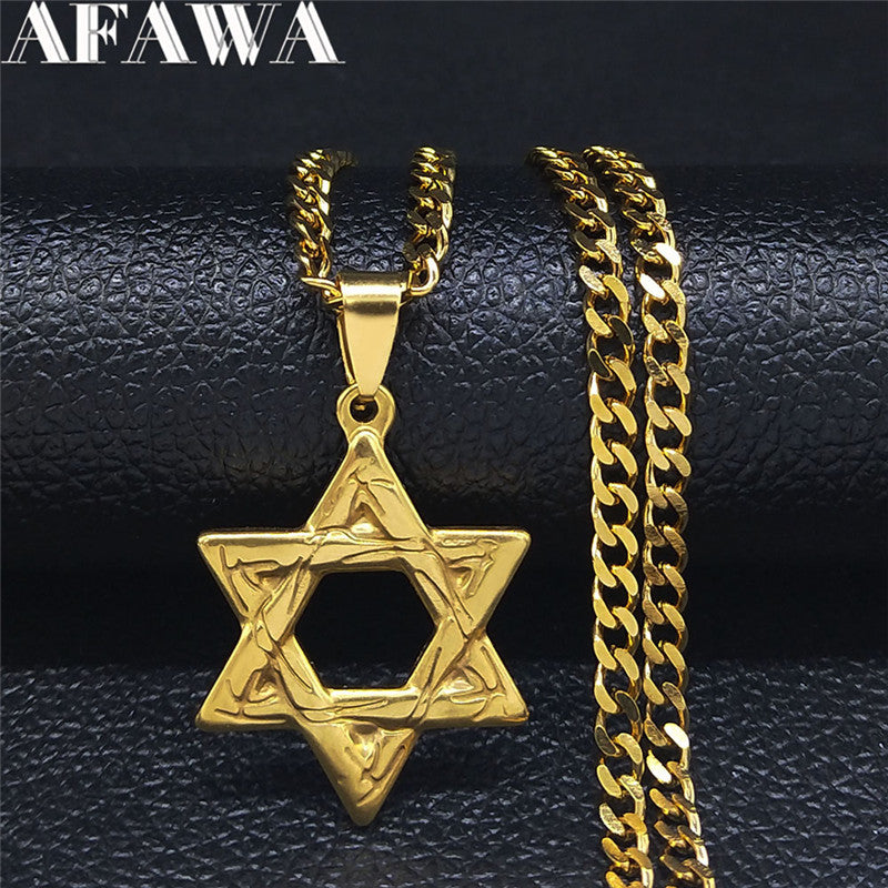 Punk Jewish Divination Hexagram Necklace