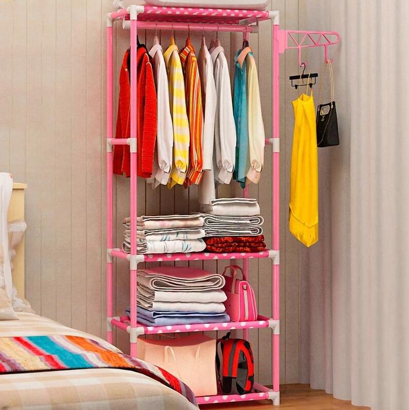 Assemble wardrobe storage rack